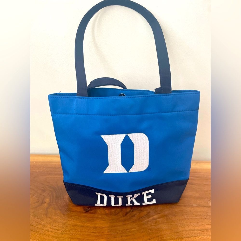 Duke University Blue Devils Vintage Embroidered small tote hand bag snap clasp